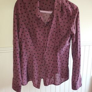 HALOGEN Silk & Cotton Button Up